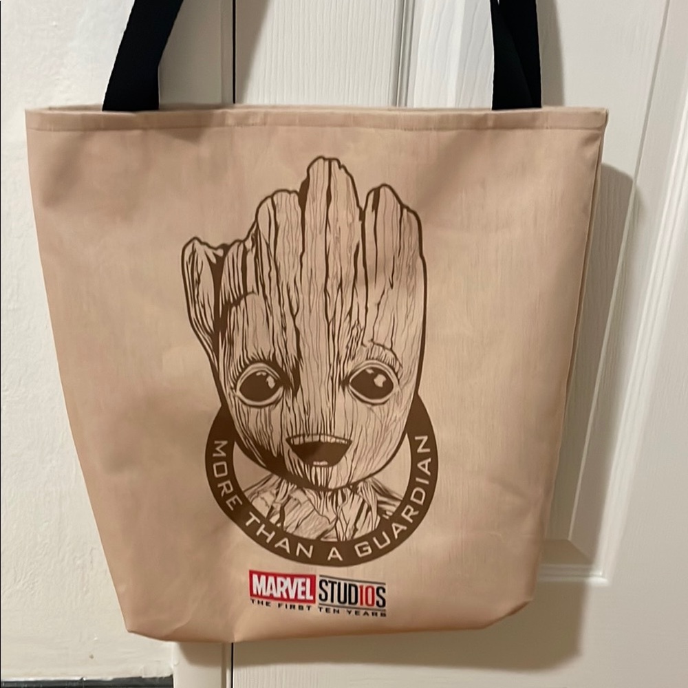 City Studios Beige Tote Bag with Groot Design